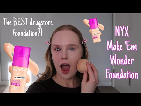 Testing NEW NYX make em wonder foundation | pale skin review and first impressions 