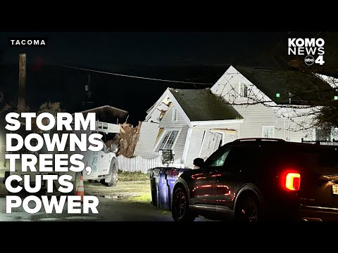 Storm with damaging winds cuts power to thousands, downs trees