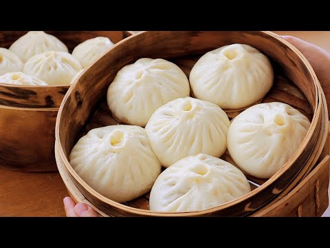 1小時內完成，超好吃❗️蒸包子最快速的完美食譜，無泡打粉，8分鐘快速手揉麵團、調餡、包包子方法。細節和步驟就這麼簡單，新手也能輕鬆成功！【阿栗食譜438】