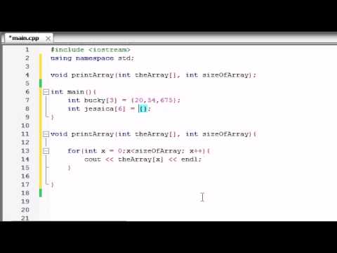 Buckys C++ Programming Tutorials - 35 - Passing Arrays to Functions