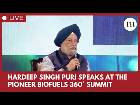 Minister of Petroleum and Natural Gas Hardeep Singh Puri addresses