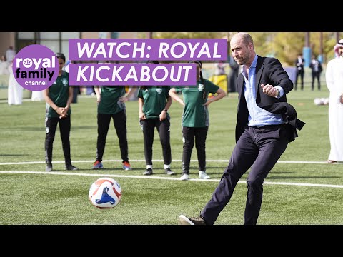 WATCH:  Prince William Kicks Ball Around with Young Saudi Footballers