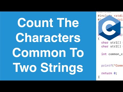 Count The Characters Common To Two Strings | C Programming Example