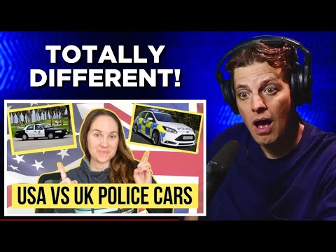 American Reacts to US and UK Police Car Differences!