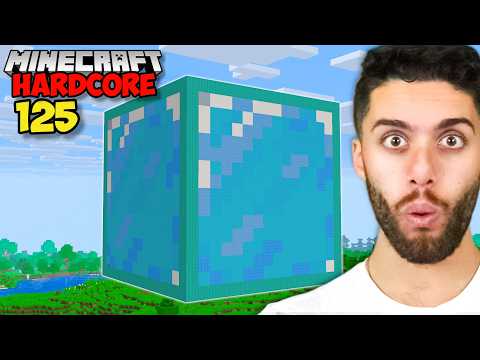 I Built The WORLDS BIGGEST DIAMOND BLOCK in Minecraft Hardcore