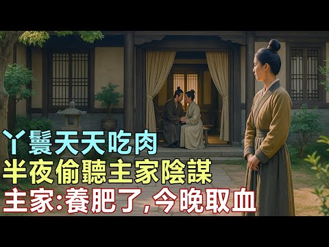 民間故事：丫鬟天天吃肉，半夜偷聽主家陰謀，主家：養肥了，今晚取血