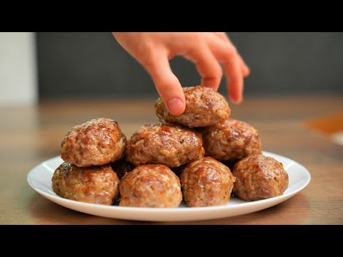 Delicious meatballs in the oven