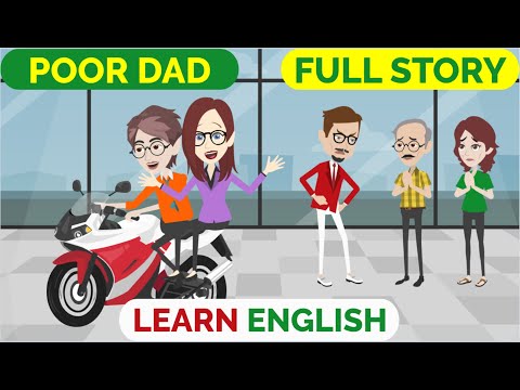 ❤️Poor Dad Full Story | Animated stories | English Story | English Conversation | Window English