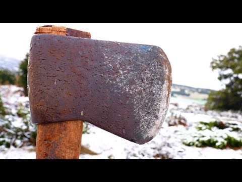 RESTAURACIÓN HACHA MUY RARA Y VIEJA DE COMPETICIÓN VASCA