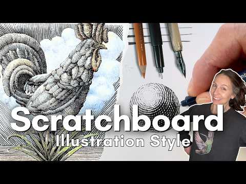 Scratchboard-Engraving Illustration Style with Pen and Ink | Beginner Tutorial