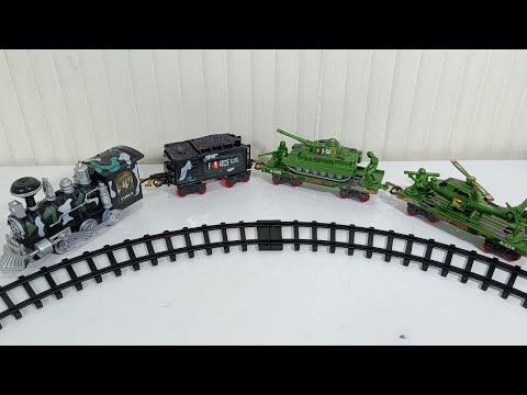 Review & Unboxing Mainan Kereta Api Uap Kereta Asap Military Train 9908 Classic Train | ASMR VIDIO