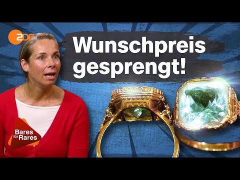 Verkäuferin begeistert: Goldring mit Aquamarin erweist sich als Schatz!  | Bares für Rares