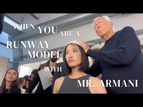 Backstage of Emporio Armani SS24 women's fashion show