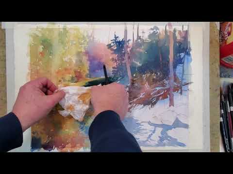 Painting a Complex Watercolor Landscape - Demo by Christopher Leeper