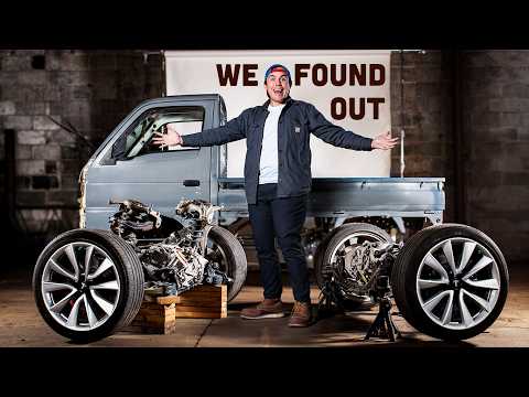Can Two Tesla Motors Fit In A Kei Truck?