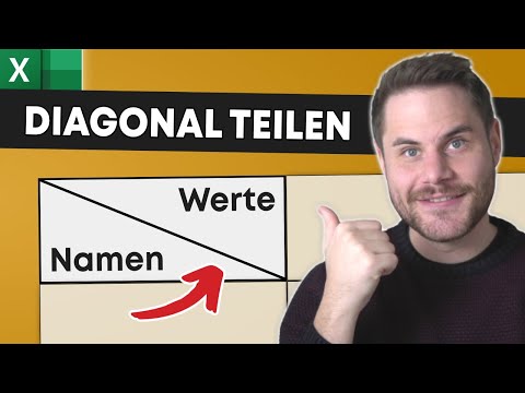 Zellen DIAGONAL teilen in Excel - einfach erklärt