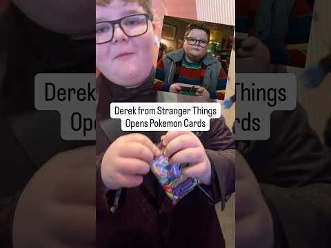 Opening Pokemon cards with Derek from Stranger Things