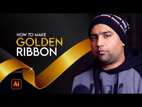 How to Design Golden Ribbon in Adobe Illustrator Tutorial