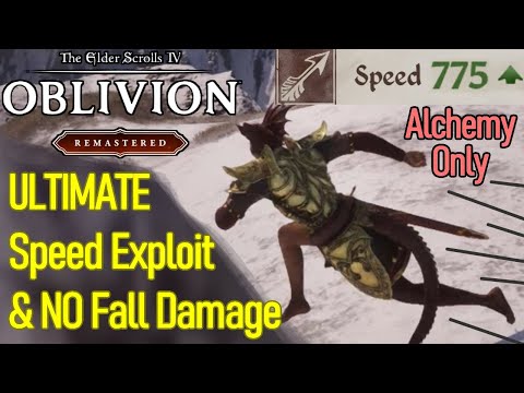 INSANE ALCHEMY EXPLOIT, Super Speed With NO FALL DAMAGE, Alchemy is BROKEN in Oblivion Remastered