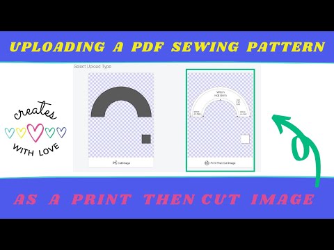 Upload PDF Sewing Pattern using PRINT THEN CUT Image Option | Cricut Design Space beginners tutorial