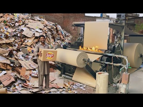How Cardboard Boxes Are Made in Factory | Lays & Amazon Box Production Process