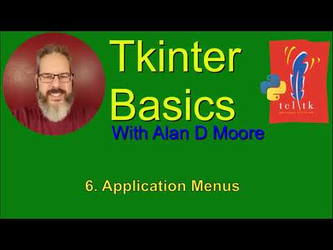 Tkinter Basics 6: Application Menus