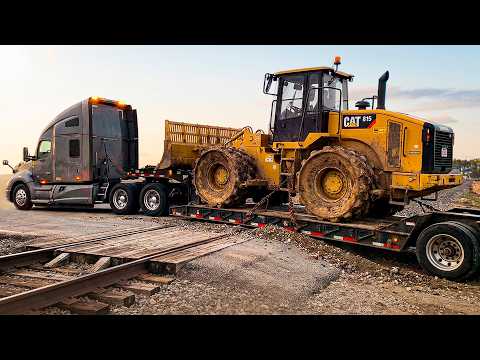 ЗАСТРЯЛ на ЖД переезде? Грузы НЕ ВЛАЗЯТ в ПОЛОСУ? Дальнобой по США!