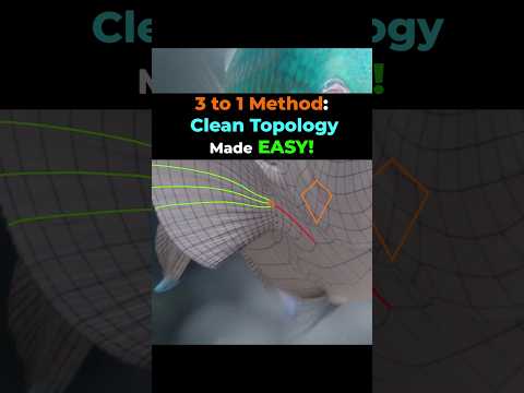 Topology Trick: Turn 3 Edges into 1! #3dmodeling #blender #3dart