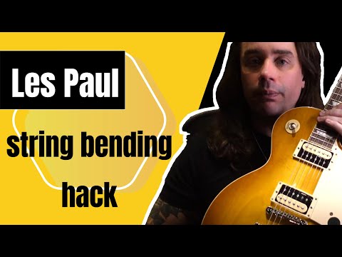 Les Paul String Bending Hack  (Make your guitar more playable)