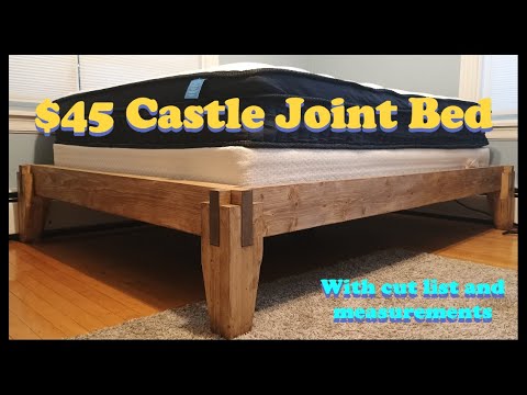 How to Make a DIY Castle Joint Bed for $45 out of 2x4's and 2x6's