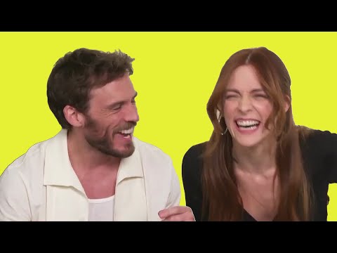 Riley Keough Cracks Up Sam Claflin in 'Daisy Jones & the Six' Press Tour