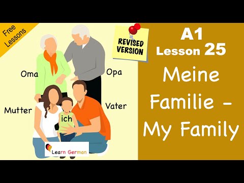 A1 - Lesson 25 | the family in German | die Familie | Meine Familie | Learn German