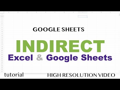 Indirect - Google Sheets & Excel - Basic Use and Using Function with Multiple Sheets
