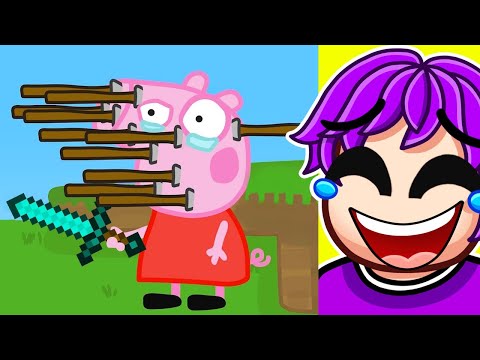 Peppa Pig Family VS Minecraft! (Funny Animation)