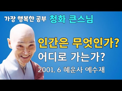 인간은 무엇인가? 어디서 와서 어디로 가는가? | 청화스님 법문 혜운사 예수재 20010603