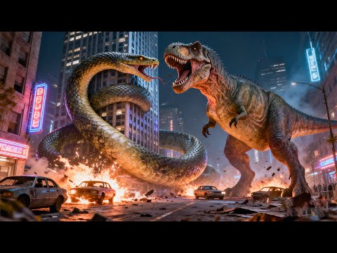 【2026災難電影】變異巨蛇大戰變異暴龍，大蛇竟是為人類而戰！#异变暴龙 #惊悚 #怪兽 #灾难 #电影 #movie #电影派对 #snake #暴龙 #恐龙