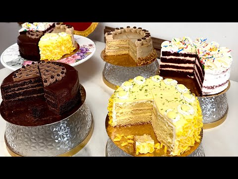 باش تخدمو على راسكوم 4 حلويات بأدواق مختلفة بقاعدة واحدة جينواز وكريمة الزبدة كل واحدة ألذ من الأخرى