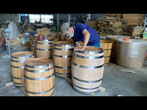 No Glue! Process of Making Oak Barrels