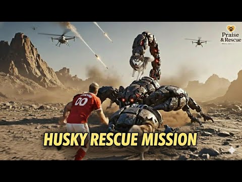 EPIC HUSKY RESCUE: Giant Robotic Scorpion Attack on the Prairie | Police & Hero Save the Dog!