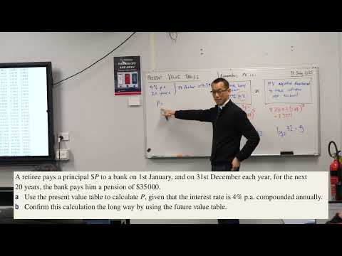 Present Value Tables (2 of 3: Retirement fund question)
