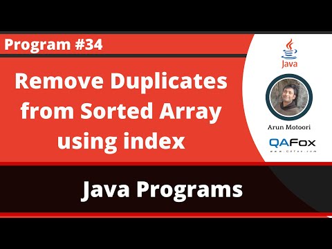 Java program to delete duplicates from Sorted Array using index