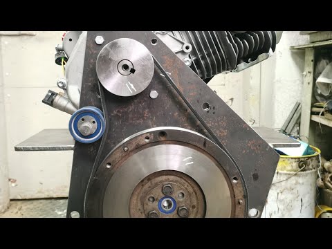 Full-featured clutch for a skid steer loader. Clutch for a mini tractor. Adapter plate with a 10-...