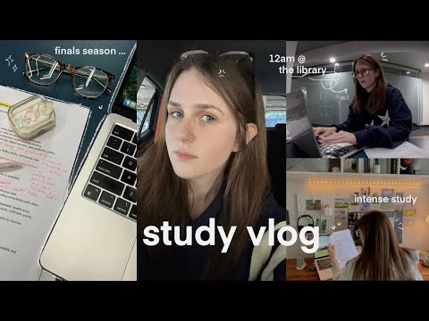 intense study vlog 📝 12am uni studying, post-grad assignments, stressful days (finals are coming …)