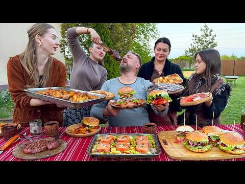 Steaks, Burgers and Salmon Medallions! Family Night and Tasty Dinner