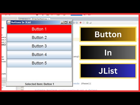 Java - How To Create a JList with Buttons In Java NetBeans [With Source Code]