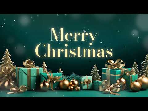 3 HOURS of Christmas Video Loop Wallpaper Screesaver [green background with Merry Christmas]