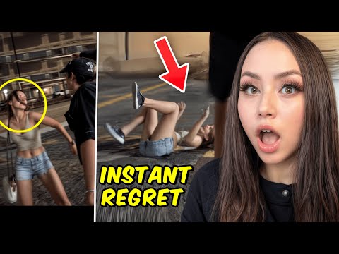 Woman Tries to Hit Man and INSTANTLY Regrets the Mistake!