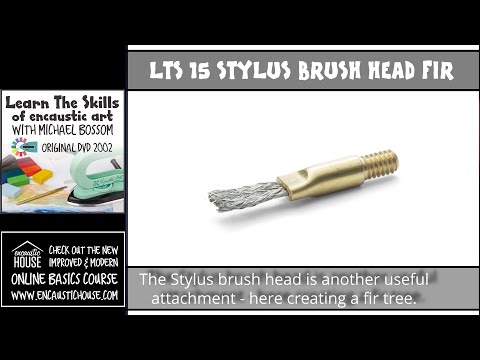LEARN THE SKILLS OF ENCAUSTIC ART 15 : STYLUS BRUSH HEAD FIR TREE with Michael Bossom