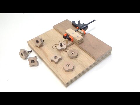 【DIY】Making 3 in 1 Star Knob Jig using clamp || free plan