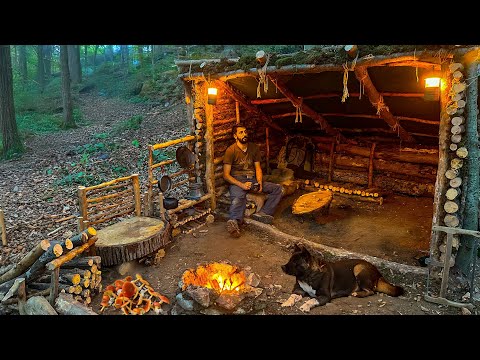 3 Days SOLO SURVIVAL CAMPING In The WILD. Building Warm BUSHCRAFT SHELTER. BIG TREE HOUSE